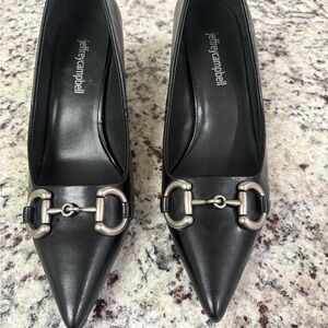 Jeffrey Campbell Black Heels with Silver Accents